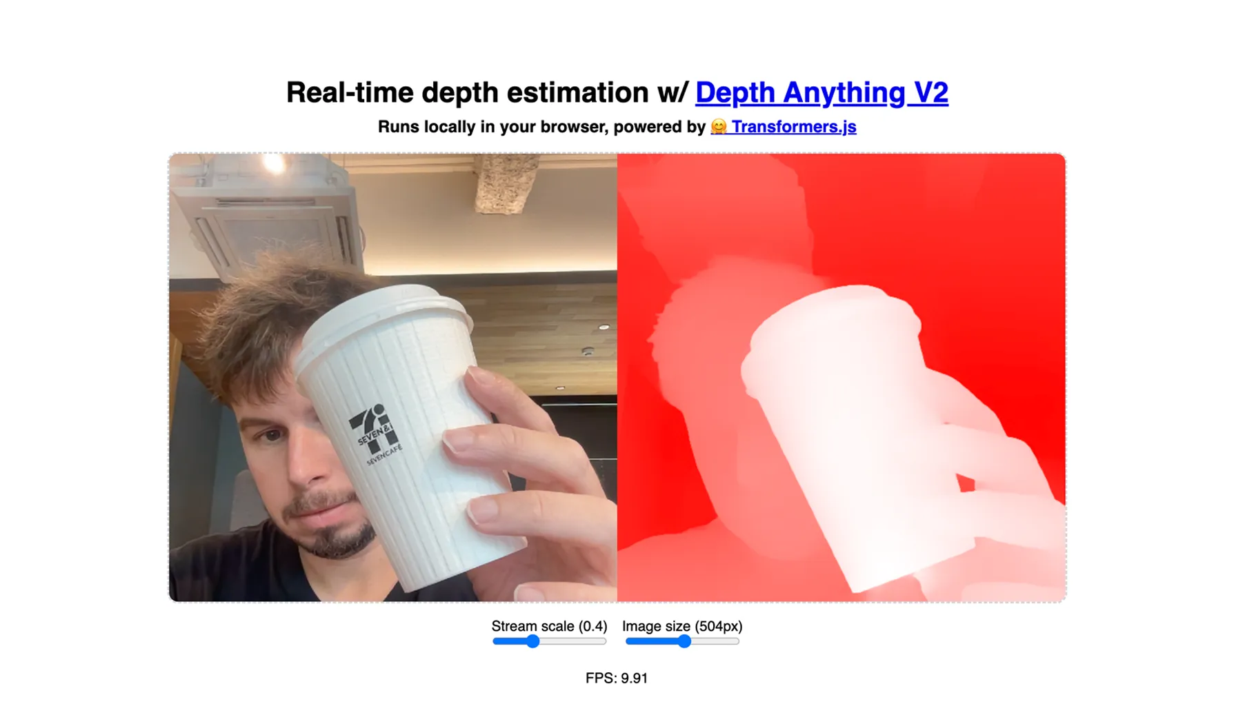 Real-Time Depth Estimation with Depth Anything V2